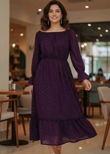 Elegant Purple Maxi Dress