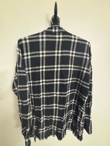 Korean Plaid Black Shirt