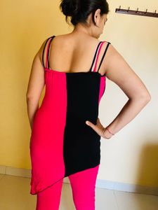 Stylish Pink &amp; Black Dress