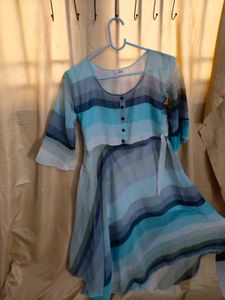 Striped Chiffon Dress