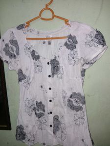 Floral Button-Down Top