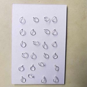 925 Pure Silver Dimond Nose&amp;Ear Earings 1 pair