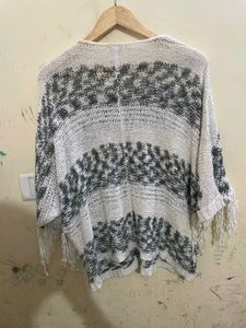 Boho Fringe Knit Top