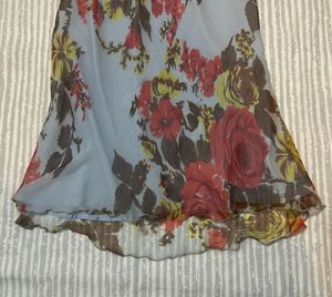Floral Print Midi Skirt