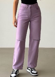 H&M 💜Lilac Wide Leg Jean 💜|Ripped
