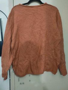 Orange Knit Pullover