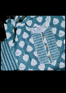 Xl Size Cotton Kurti Plazo Set