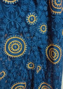 Navy Blue Designer Front Cut Kurti Or Tunics
