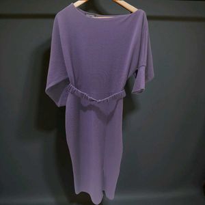 Chic Purple Midi Bodycon Dress