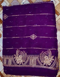 Elegant Purple Saree