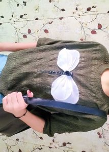 Olive Green Textured Top