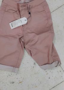 Above knee length shorts, misty rose, for girls