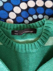 Striped Green Knit Sweater