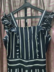 Striped Ruffle Jumpsuit