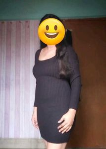 Black Ribbed Knit Dress