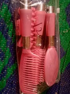Pink Hair Brush &amp; Comb Set