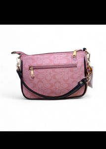 Coach Pink Signature Crossbody Bag COPY