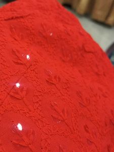 Red Sequin Lehenga Choli
