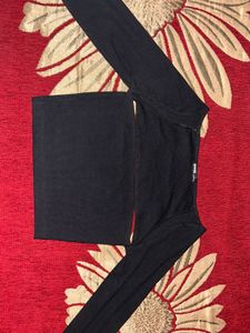 Chic Black Cut-Out Long Sleeve Top