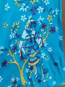 Kantha Work Blue Kurti
