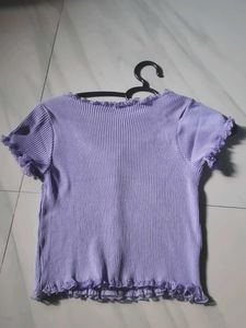 Korean Floral Ribbed Knitted Crop Top Summer