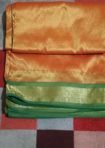 Orange &amp; Green Saree