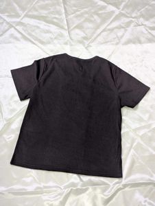 Unique Striped Panel Black Tee