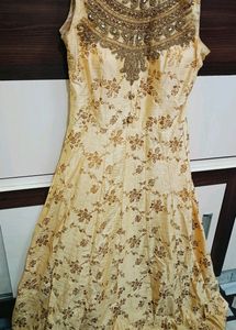 Girlish Heavy Golden One-Peice Dress 😍