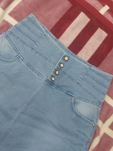 Denim A-Line Skirt