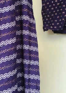 NAVY BLUE RAYON KURTHA PLAZO SET
