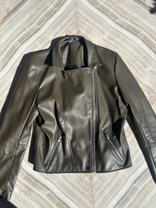 Asymmetrical Olive Colour Jacket
