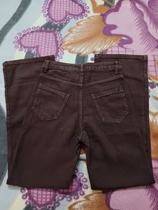 Brown Wide Leg Jeans