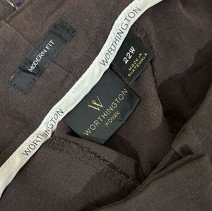 Brown Bootcut Trousers For Women