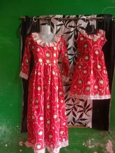 Beautiful Combo Of Gowns For Mother And Daughter