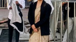 Designer Light Green and Cream Silk Saree