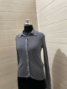 Partywear Sparkly glitter Ribbed Shirt