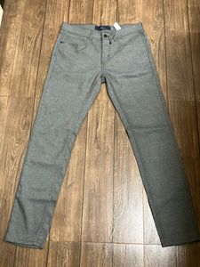 ZARA Man Gray Herringbone Dress Pants - Slim Fit