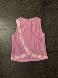 Y2K Asian Wrap Top With Lace