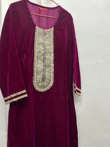 2 Piece Velvet Suit Party Wear