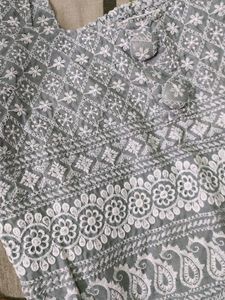 Chikankari Crop Top
