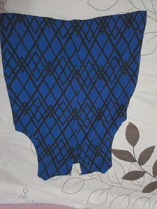 Blue Geometric Print Top