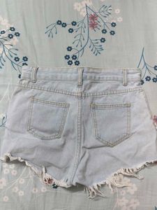 Ripped Denim Shorts