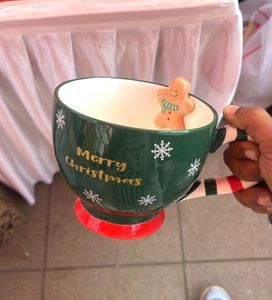 Festive Ginger Bread Xmas Mug - Green