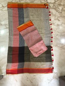 Lenin Saree With Blouse Piece