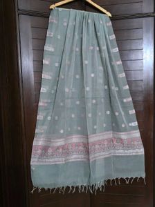 Elegant Light Green Cotton Printed Kurta Set