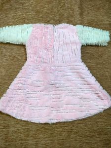 Cute Pink Baby Dress &amp; Hat Set