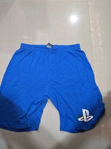 PlayStation Blue Short And Minecraft Black Combo