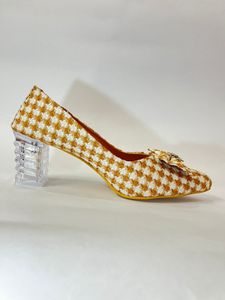 Cute Mustard Transparent Heels
