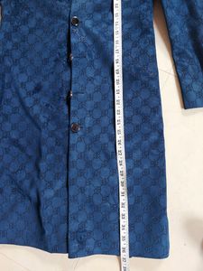 Navy Blue Studded Sherwani Suit With Patiala Pant