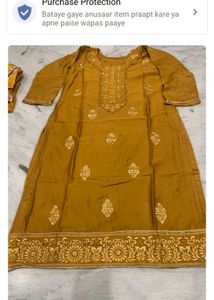 Combo Mustard And White Suits With Jhumke Free